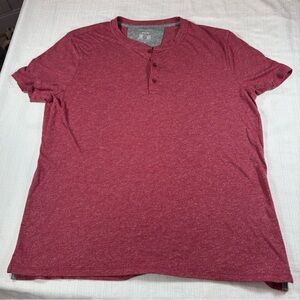 Banana Republic Men's Maroon Henley Shirt